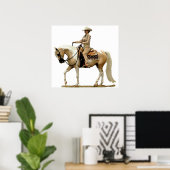 Demi-Arabian Western Pleasure Horse Poster Imprime (Bureau à domicile)