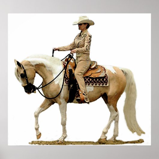 Demi-Arabian Western Pleasure Horse Poster Imprime (Devant)
