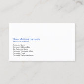 Demi Damask Monogram Carte de visite (Dos)