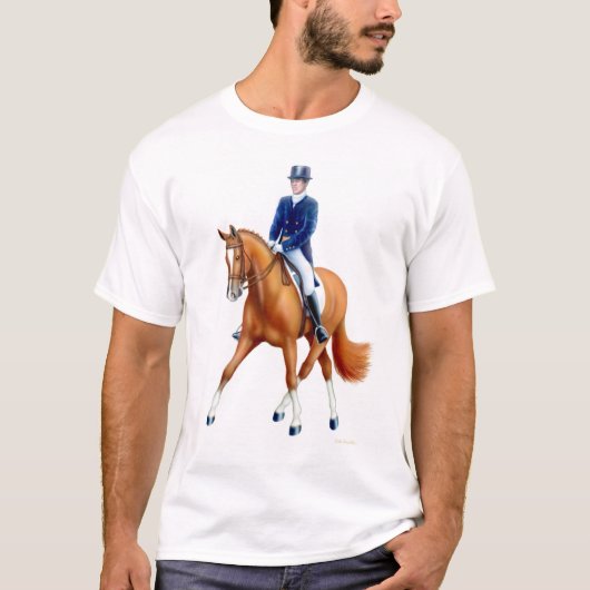 Demi de T-shirt de cavalier de passage de dressage (Devant)