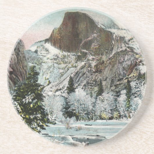 Demi-Dôme, Dessous de verre Vintage Yosemite (Devant)