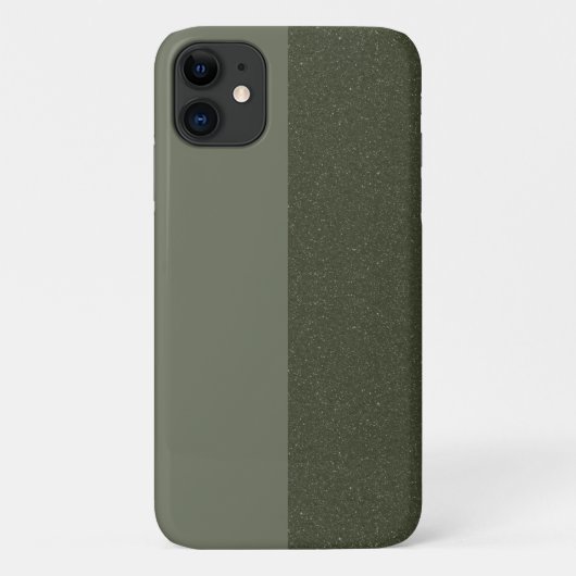 Demi et demi-mousse vert iPhone 11 Coque - Personn (Dos)