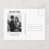 Demi-lune Baie mariage Enregistrer la date Carte p (Dos)
