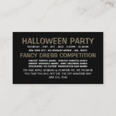 Demi-Lune, Halloween Party Ticket Invitation (Dos)