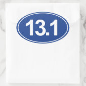 Demi-Marathon 13,1 Miles Sticker Oval (Bleu) (Sac)