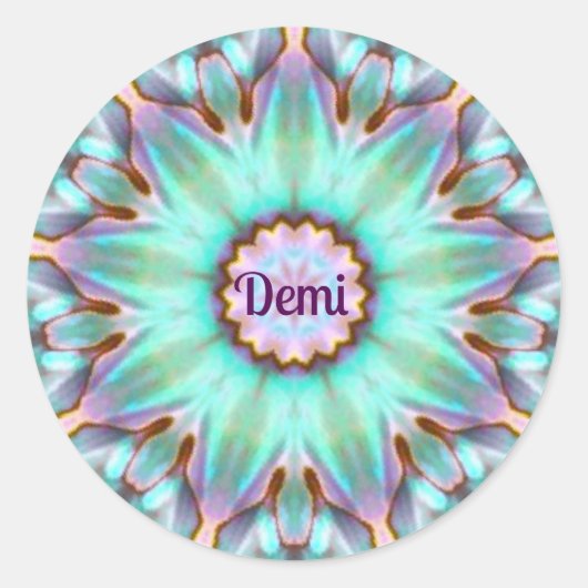 DEMI ~ Personalized Paua Shell Sticker ~ (Voorkant)