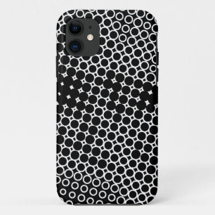 Demi-ton extrême - Noir sur coque iphone blanc