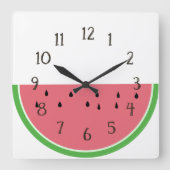 Demi-tranche Pink Watermelon Horloge murale de cui (Recto)