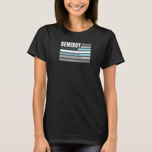 Demiboy Definitie Man & Agender Kleur Vlag Pride T-shirt