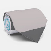 Demiboy Grijs Blauw Wit Gestreept LGBT Stropdas (Opgerold)