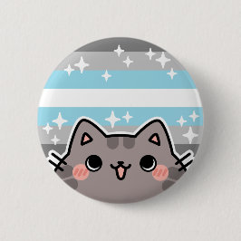 Demiboy LGBT Pride Flag Kat Button