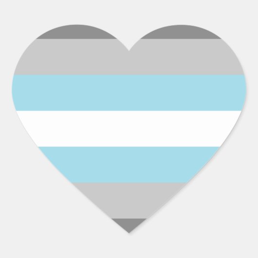Demiboy Pride Hart Sticker (Voorkant)