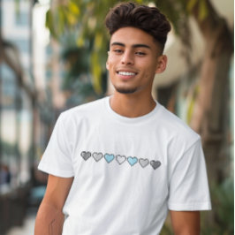 Demiboy vlag Pixel hart T-shirt