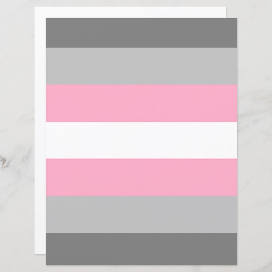 DemiGirl Drapeau Papier (Devant / Derrière)