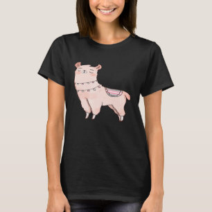 Demigirl Llama Cute Animal Alpaca LGBTQIA Enby Pri T-shirt