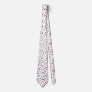 Demigirl Pride Sterren Pastel Grijs Wit Roze Stropdas