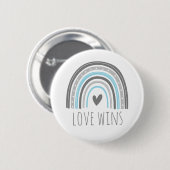 Demiguy Pride Love wint LGBT Rainbow Button (Voorkant /achterkant)