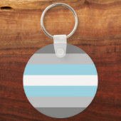 Demiguy-vlag LGBT Sleutelhanger (Voorkant)