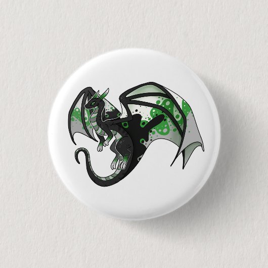 Demiromantische Pride Dragon Ronde Button 3,2 Cm (Voorkant)