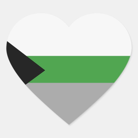 Demiromantische Pride Hart Sticker (Voorkant)