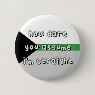 Demiromantische trots - "Hoe durf je aan" - LGBT Ronde Button 5,7 Cm