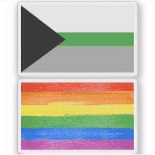 Demiromantische trots sticker