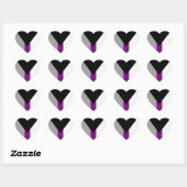 Demiseksuele Pride-vlag Hart Sticker (Vel)