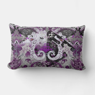 Demisexual Dragon Damask - Pride Flag Colors Kussen