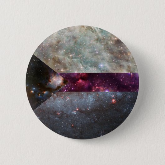 Demisexual nebula flag pin ronde button 5,7 cm (Voorkant)