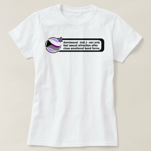 Demisexual Pop-Up Definition Shirt (Design voorkant)