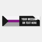 Demisexual Pride Bumpersticker (Voorkant)