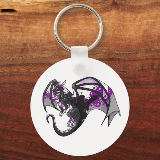 Demisexual Pride Dragon Sleutelhanger (Achterkant)