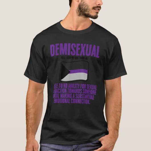 Demisexual Pride Flag Definition T-shirt (Voorkant)