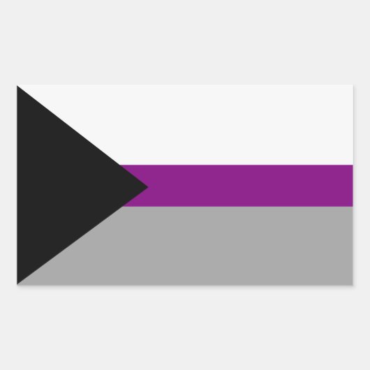 Demisexual Pride Rechthoekige Sticker (Voorkant)