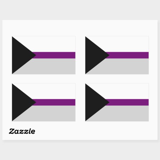 Demisexual Pride Rectangle Sticker (Vel)