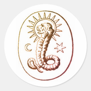 Demiurge-Sticker van het Symbool Klassic Round Ronde Sticker