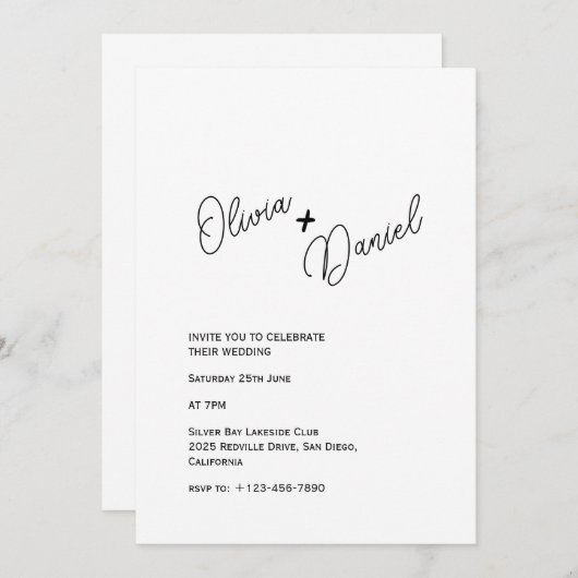 Démo 3 Invitation (Devant / Derrière)