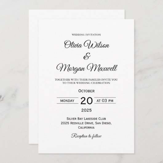 Démo 7 Invitation (Devant / Derrière)