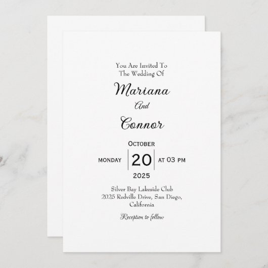 Démo 9 Invitation (Devant / Derrière)