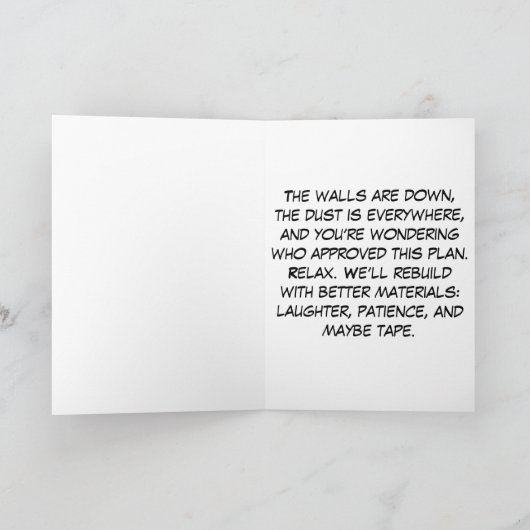 Demo Day Disaster: Life Rebuild Humor Kaart (Binnen)