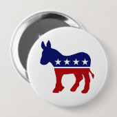 Democraat Donkey 1 Ronde Button 4,0 Cm (Voorkant /achterkant)