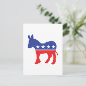 Democraat Donkey Briefkaart (Staand voorkant)