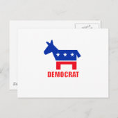Democraat Donkey Briefkaart (Voorkant / Achterkant)
