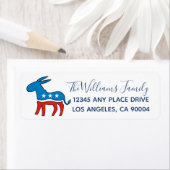 Democraat Donkey Etiket (Insitu)