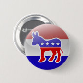 Democraat Donkey Logo Ronde Button 5,7 Cm (Voorkant /achterkant)