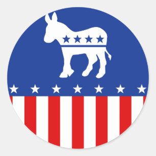 Democraat Donkey Round Sticker