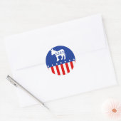 Democraat Donkey Round Sticker (Envelop)