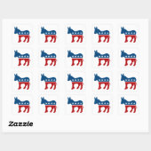Democraat Donkey Vierkante Sticker (Vel)