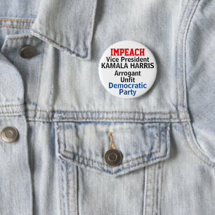 Democraat Harris Aanklagen Ronde Button 5,7 Cm