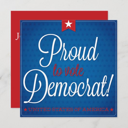 democraat kaart (Voorkant / Achterkant)